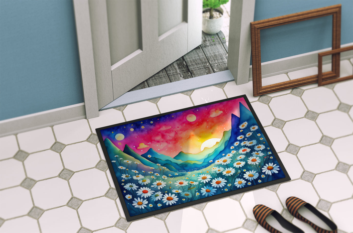 Daisies in Color Doormat