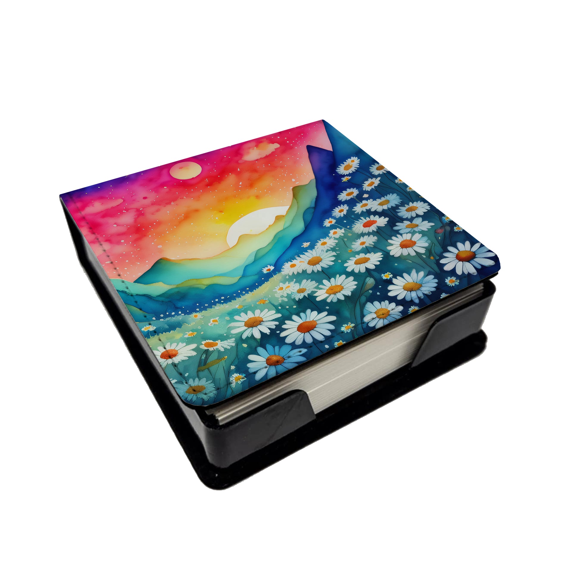 Buy this Daisies in Color PU Leather Note Paper Holder