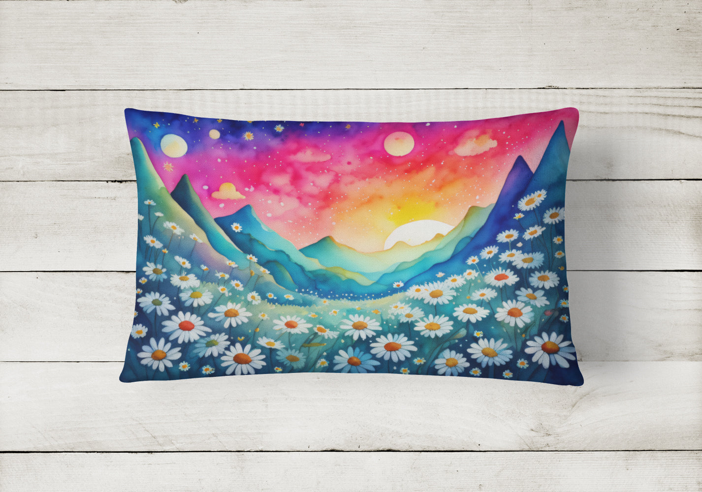 Daisies in Color Throw Pillow