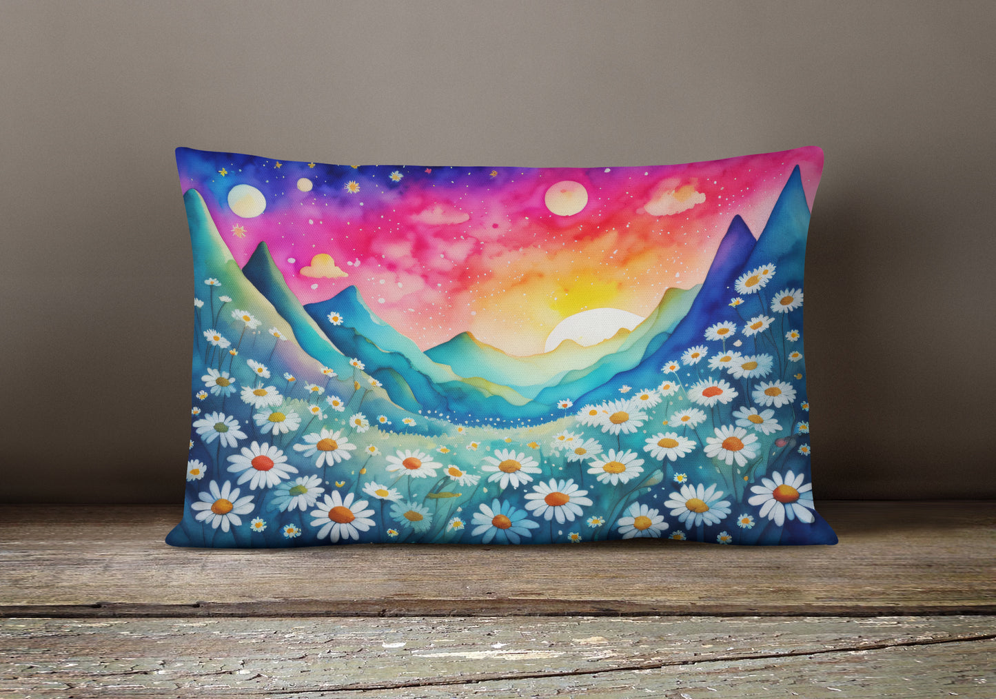 Daisies in Color Throw Pillow