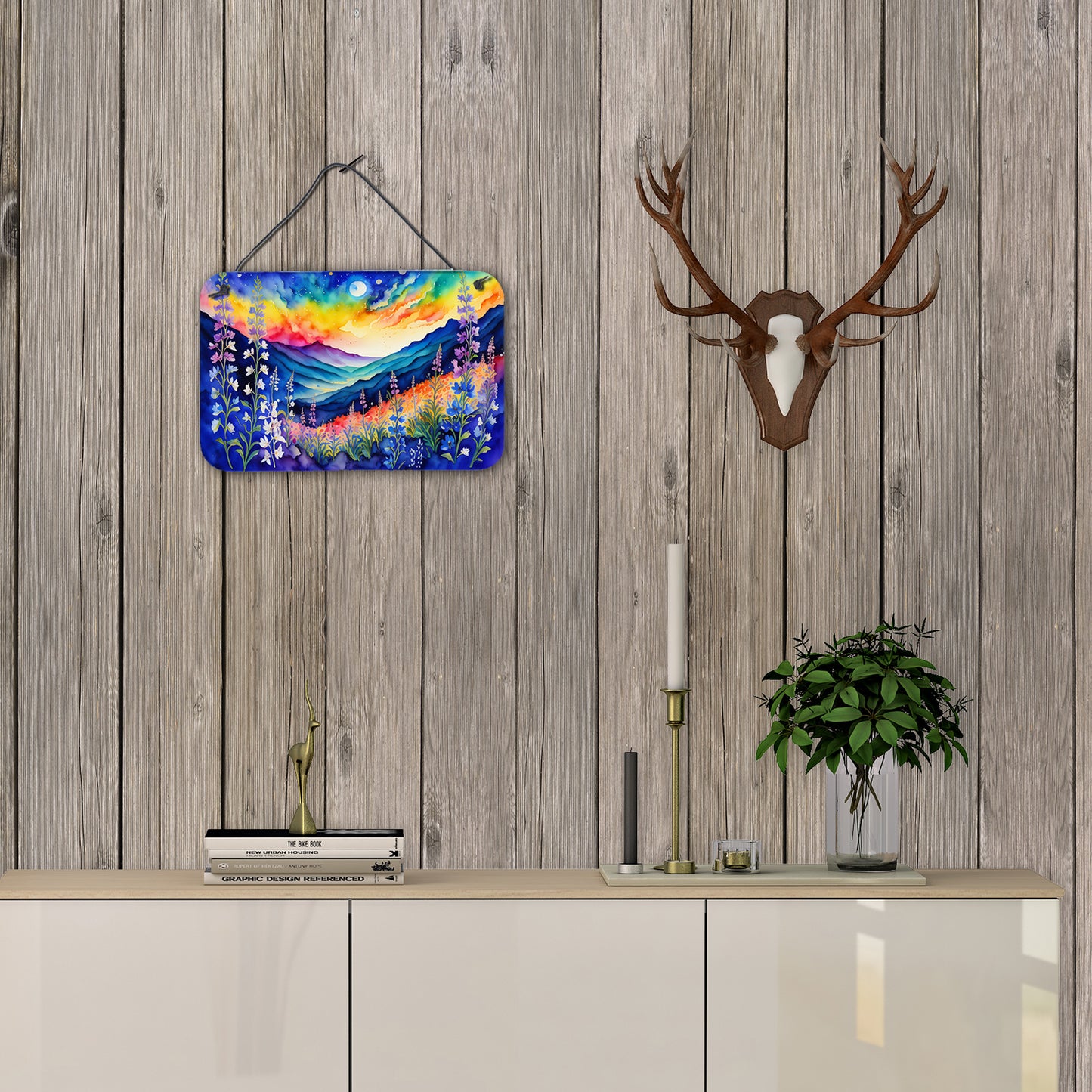 Delphinium in Color Wall or Door Hanging Prints