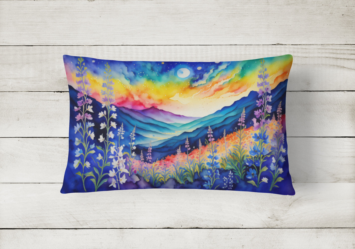 Delphinium in Color Throw Pillow