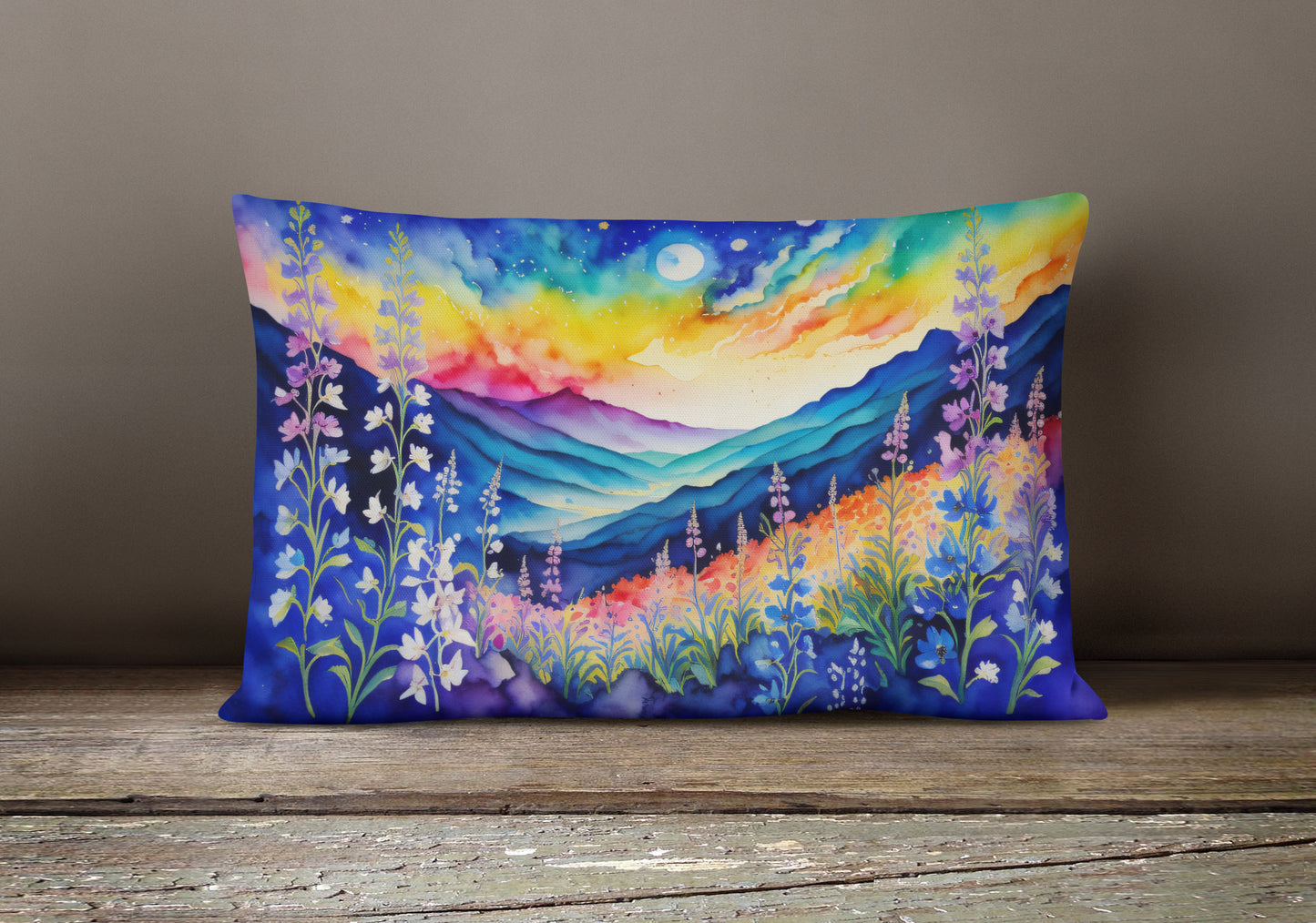 Delphinium in Color Throw Pillow