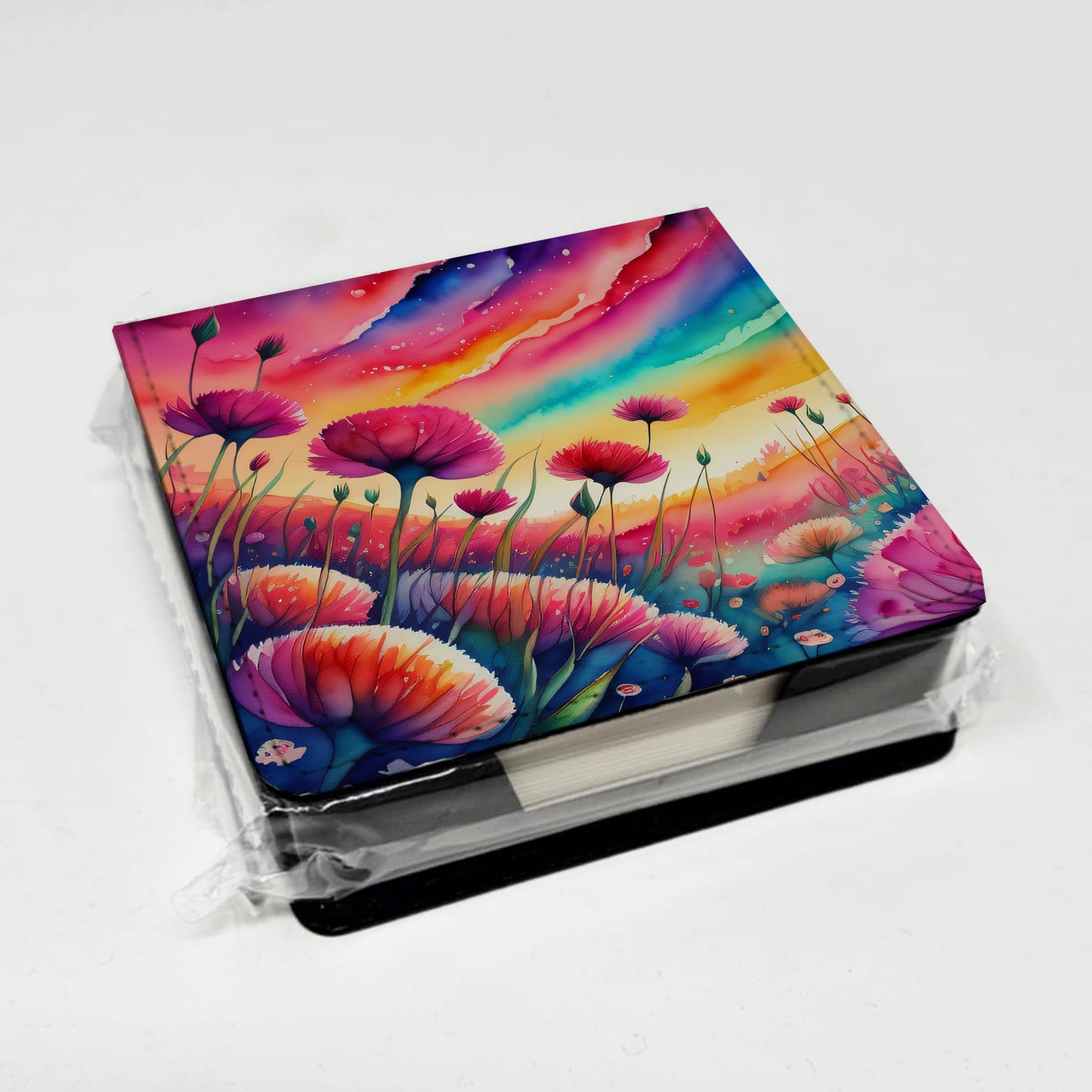 Dianthus in Color PU Leather Note Paper Holder