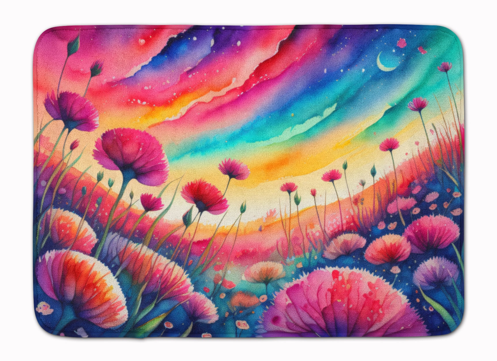 Buy this Dianthus in Color Memory Foam Kitchen Mat