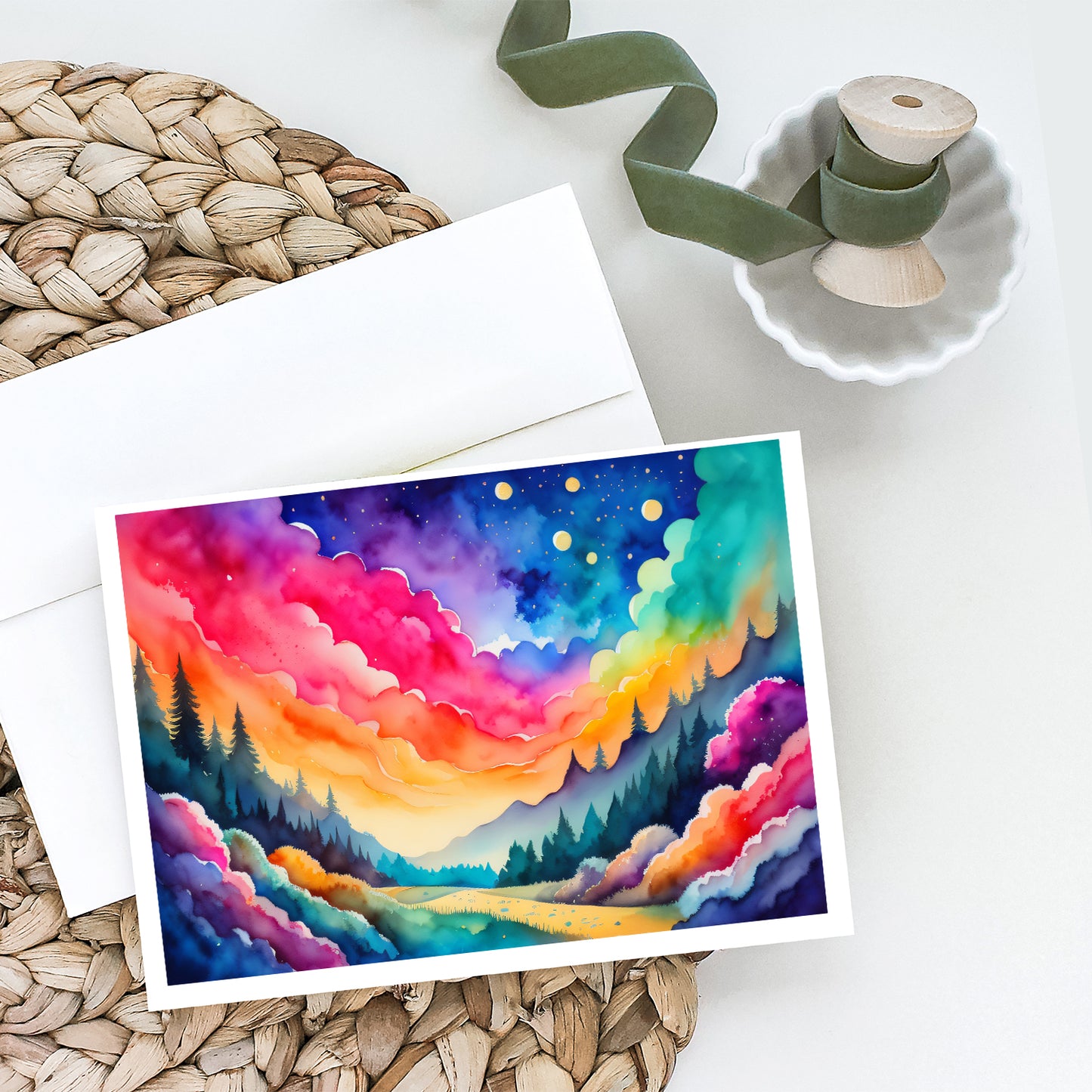 Dusty Miller in Color Greeting Cards Pack of 8