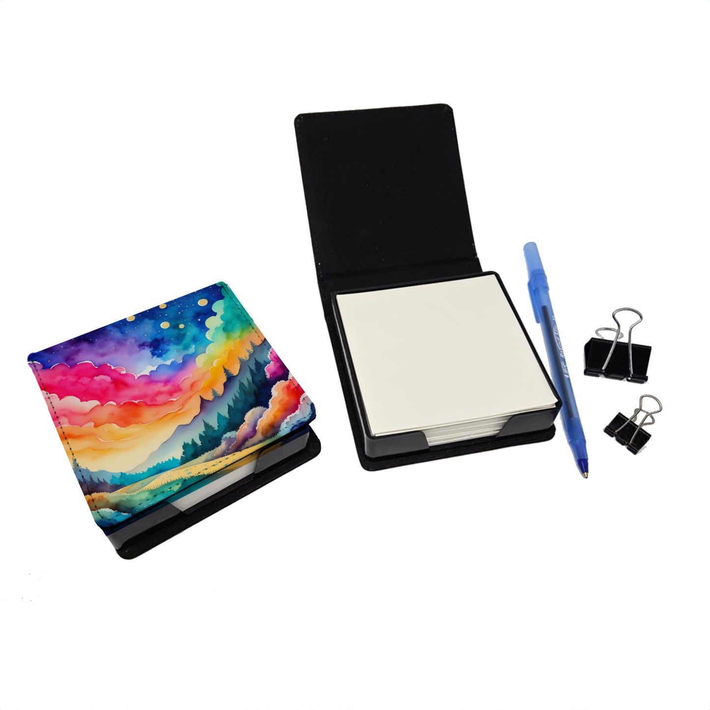 Dusty Miller in Color PU Leather Note Paper Holder