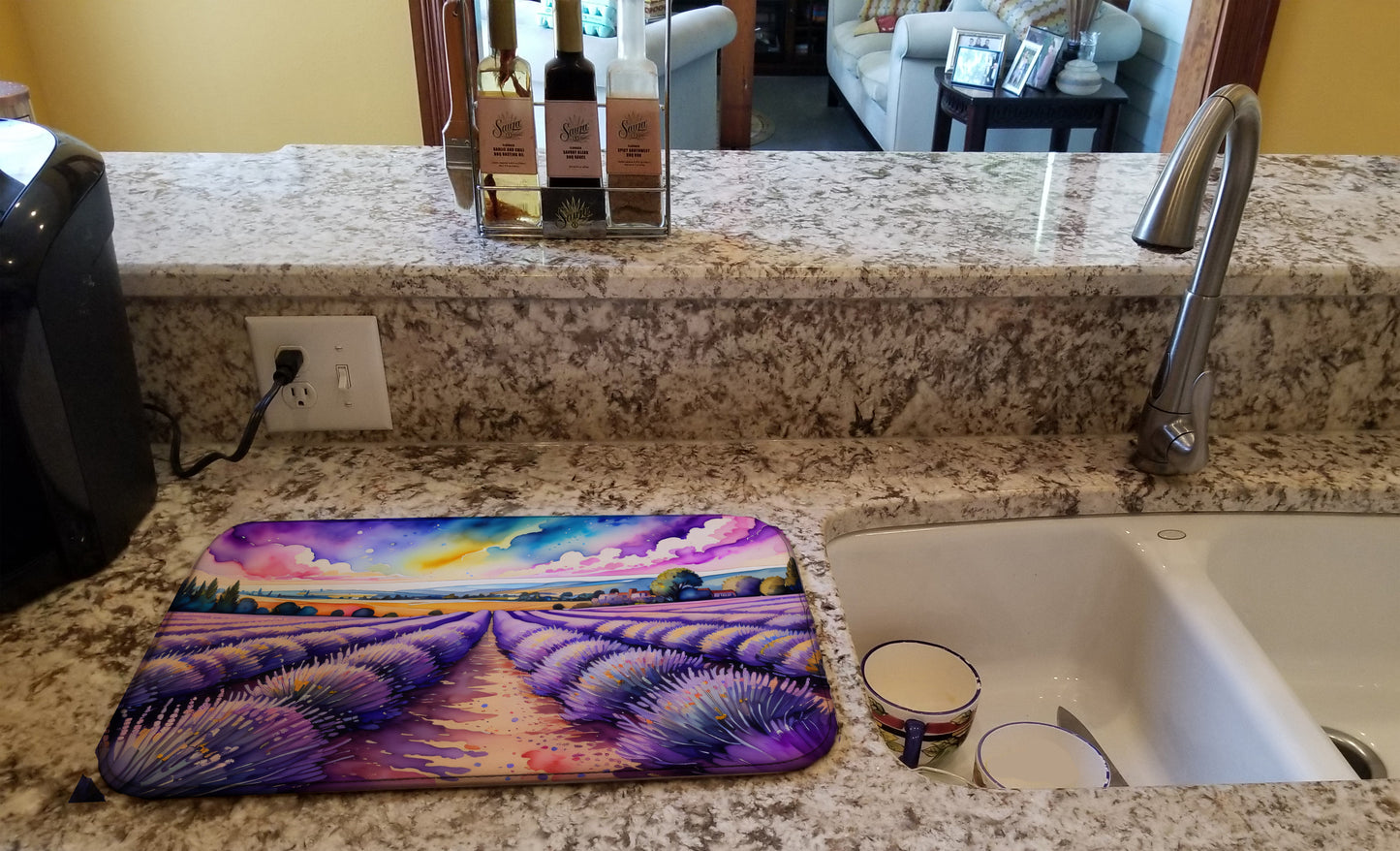 English Lavender in Color Dish Drying Mat