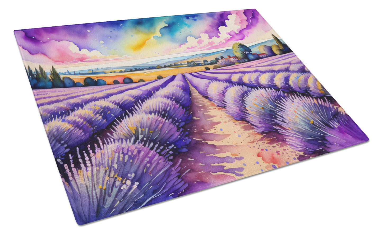 Buy this English Lavender in Color Glass Cutting Board