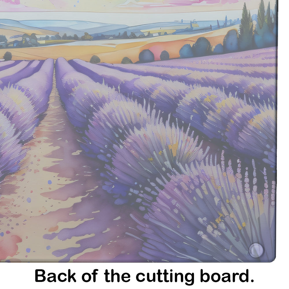 English Lavender in Color Glass Cutting Board