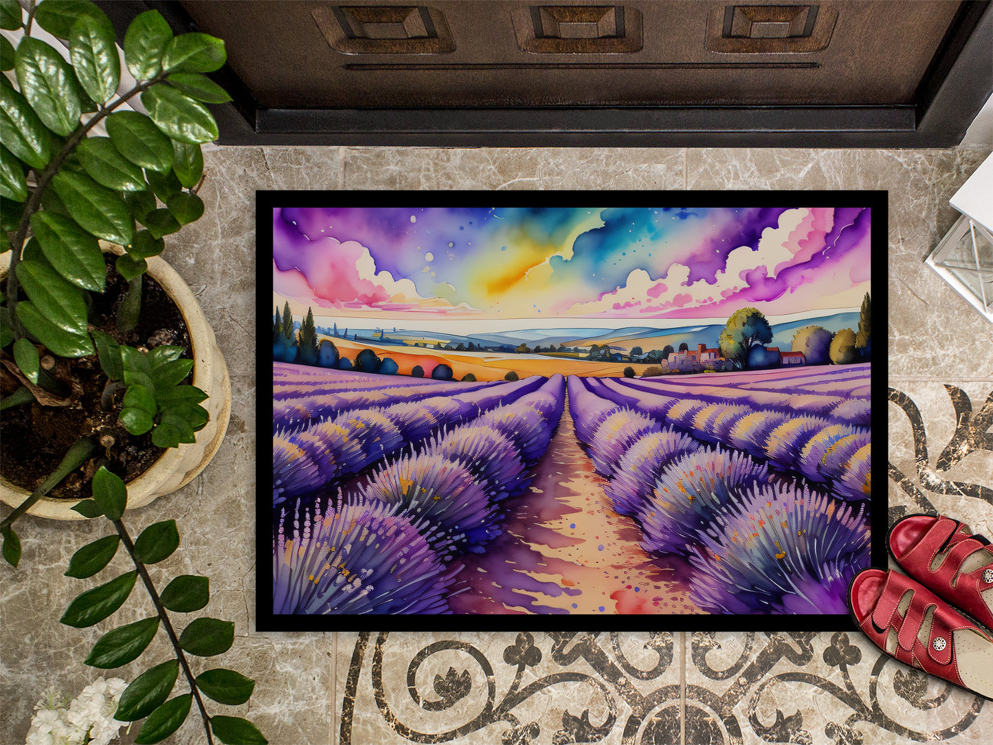 English Lavender in Color Doormat