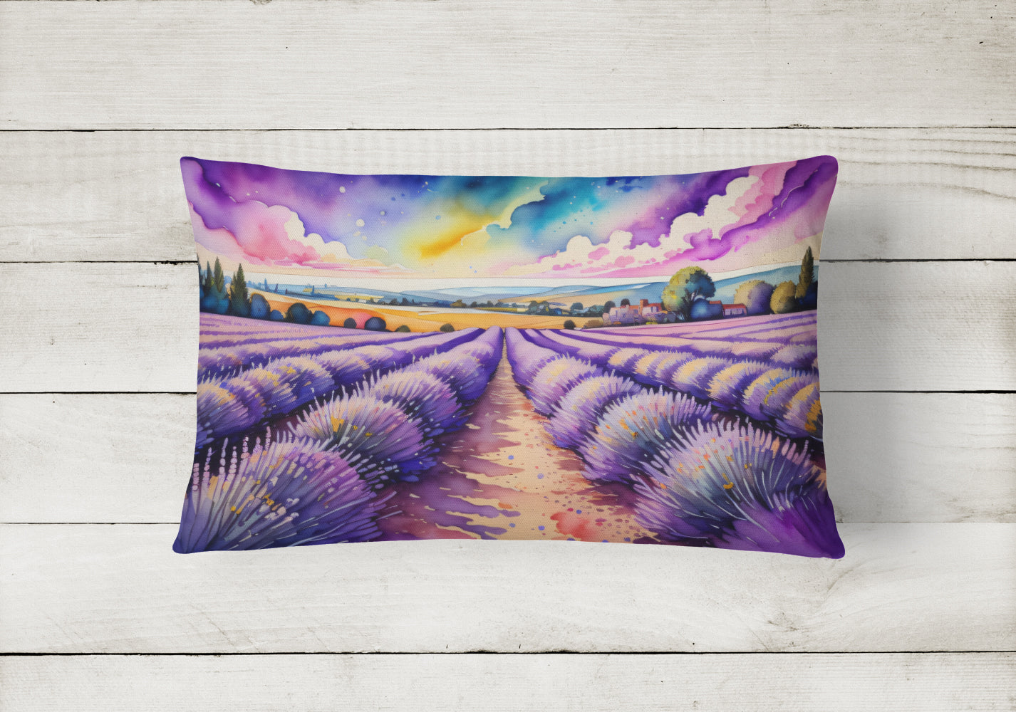 English Lavender in Color Throw Pillow