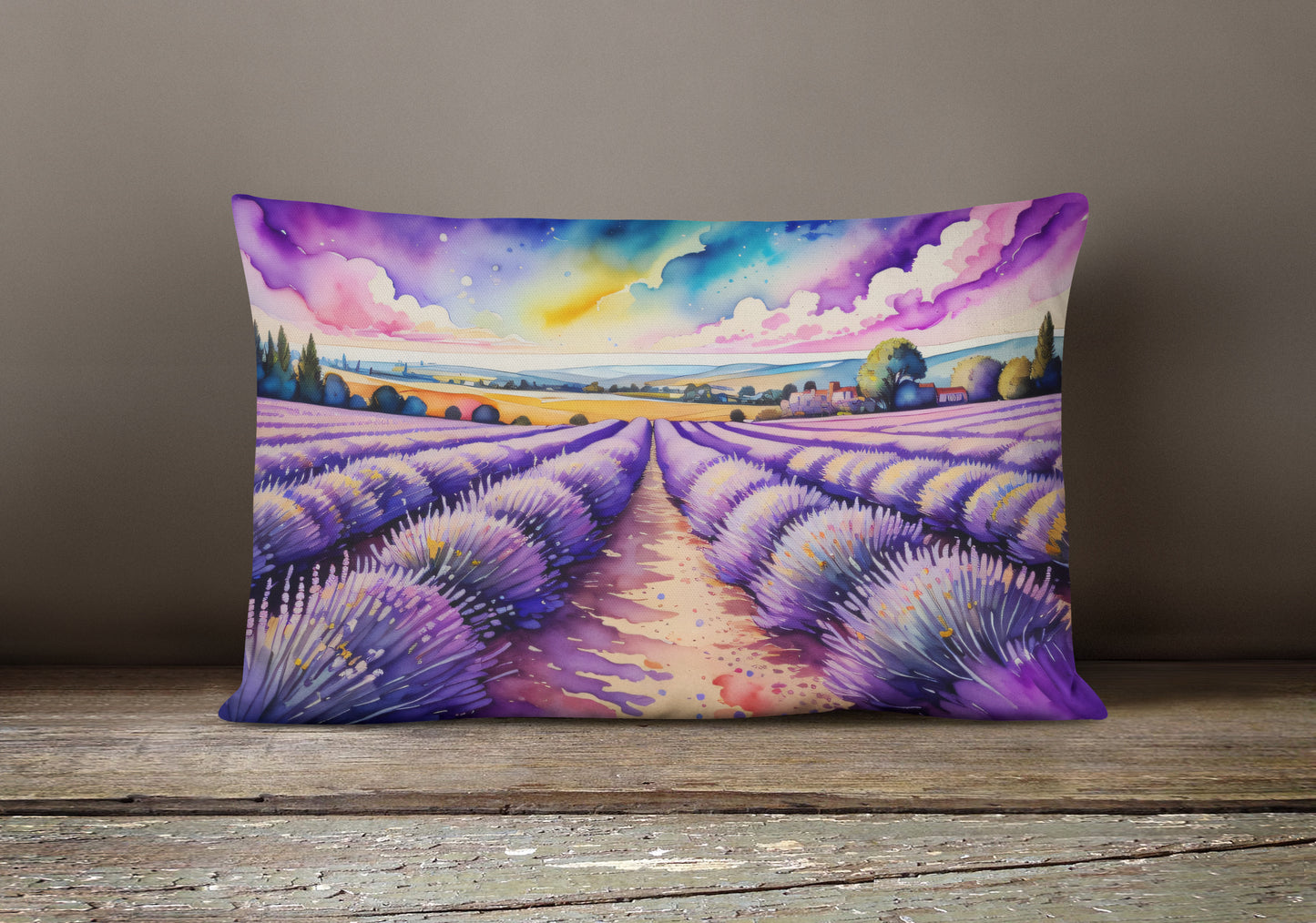 English Lavender in Color Throw Pillow