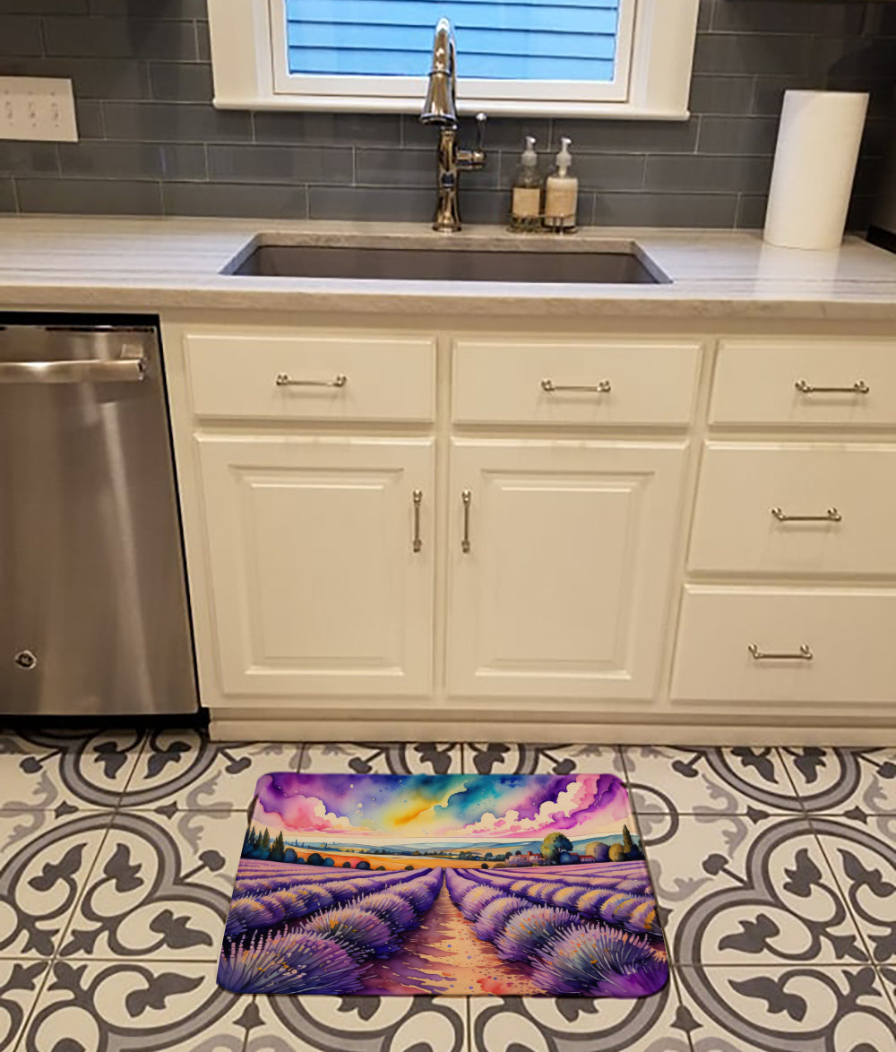 English Lavender in Color Memory Foam Kitchen Mat