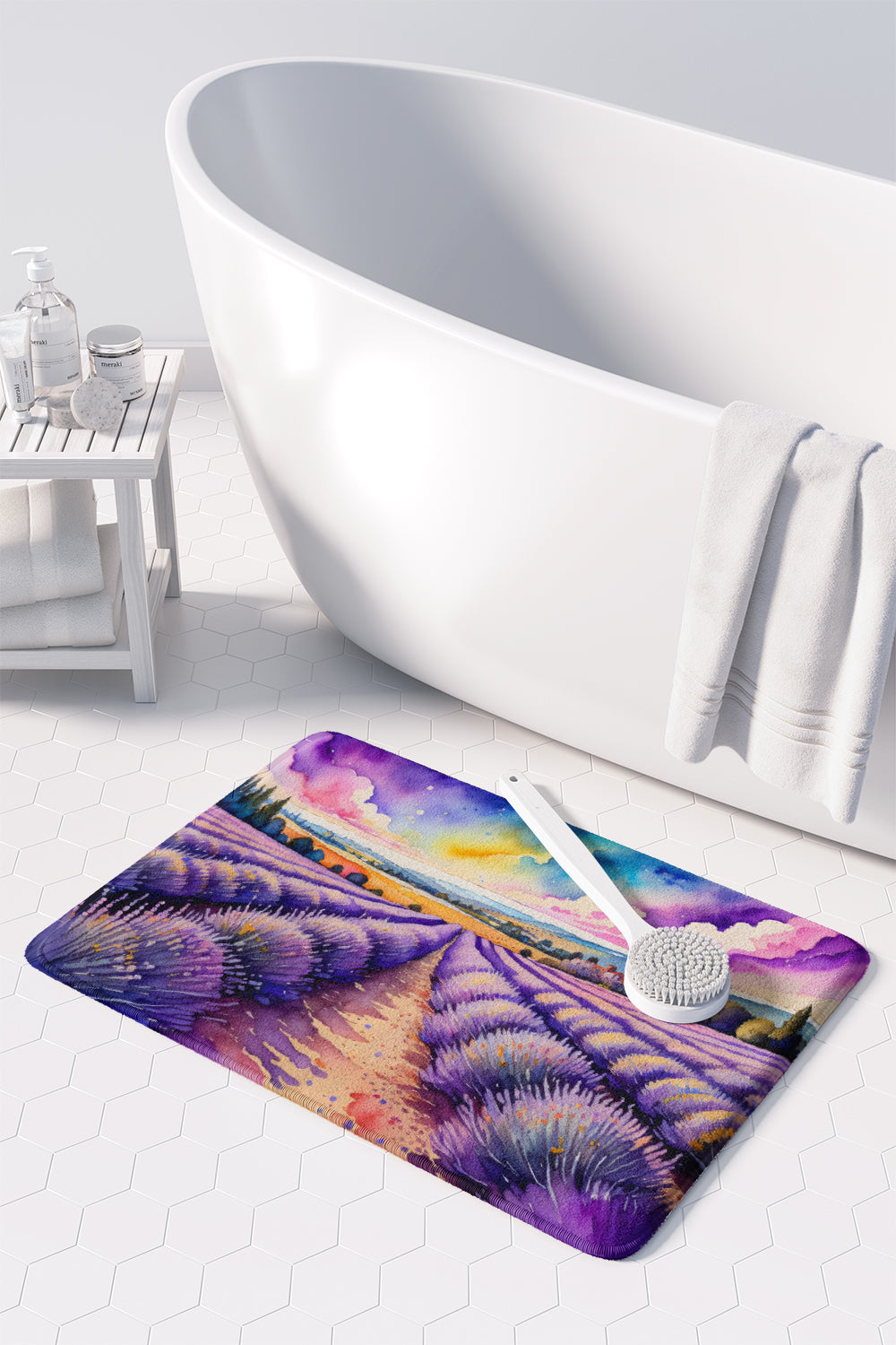 English Lavender in Color Memory Foam Kitchen Mat