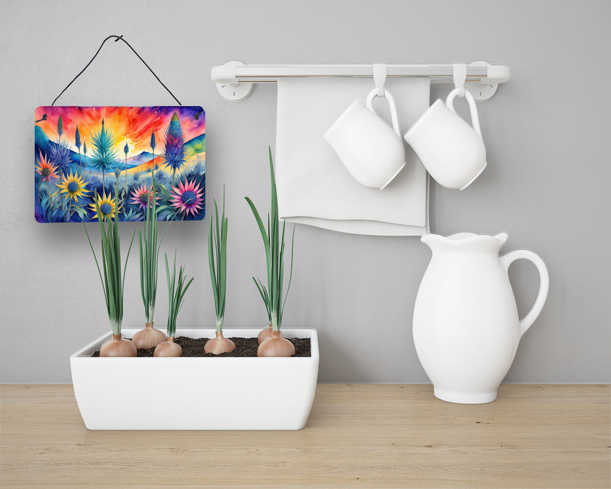 Eryngium in Color Wall or Door Hanging Prints