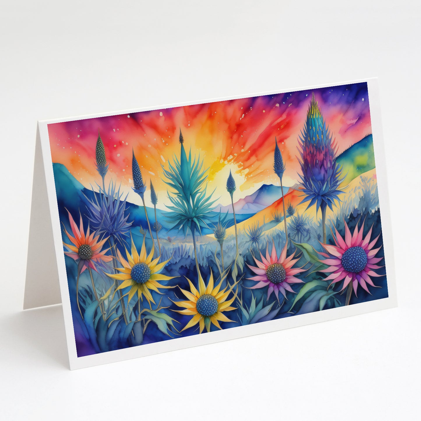Buy this Eryngium in Color Greeting Cards Pack of 8