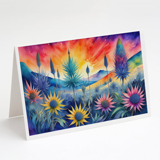 Buy this Eryngium in Color Greeting Cards Pack of 8
