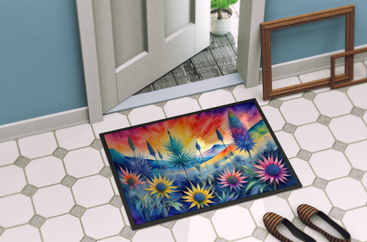 Eryngium in Color Doormat