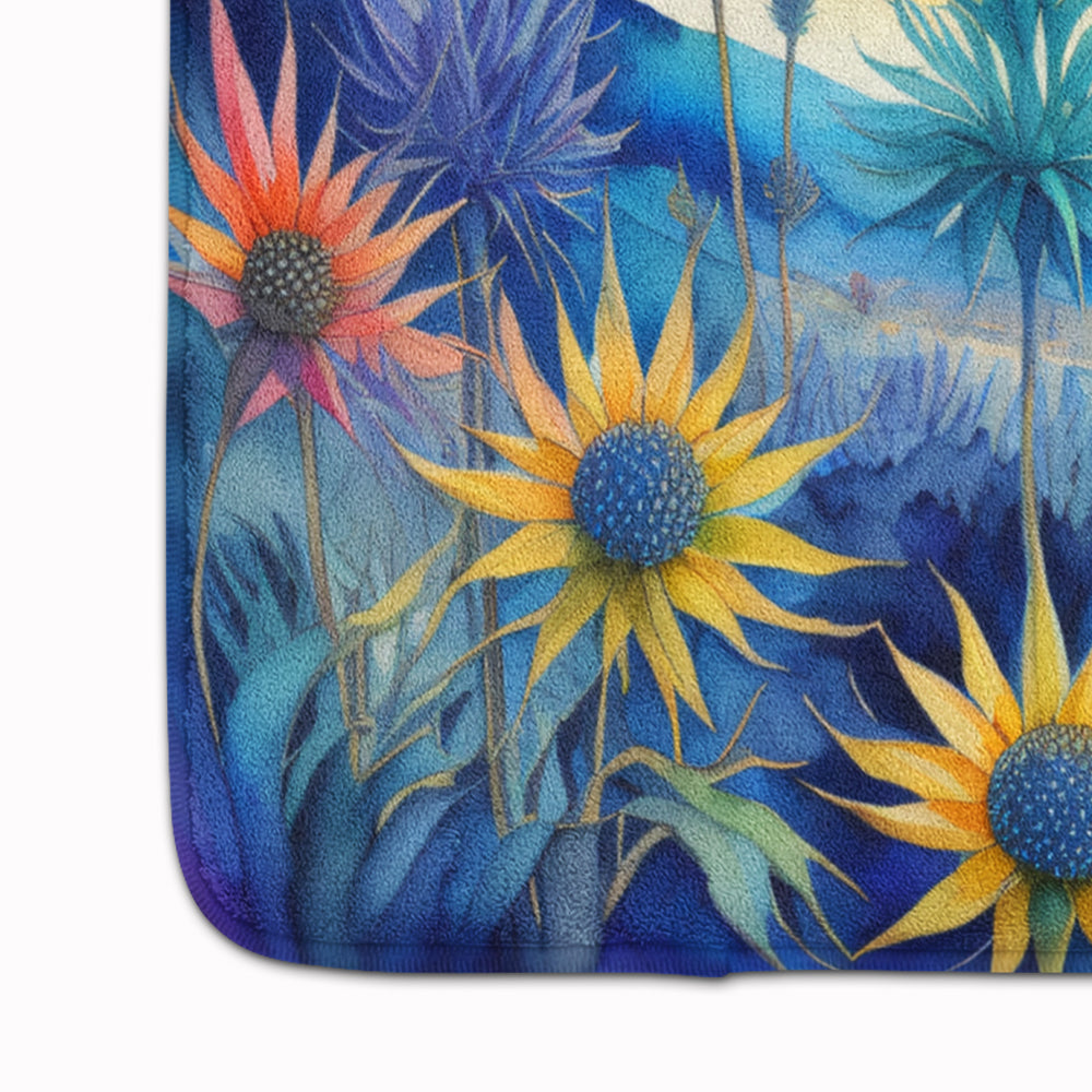 Eryngium in Color Memory Foam Kitchen Mat