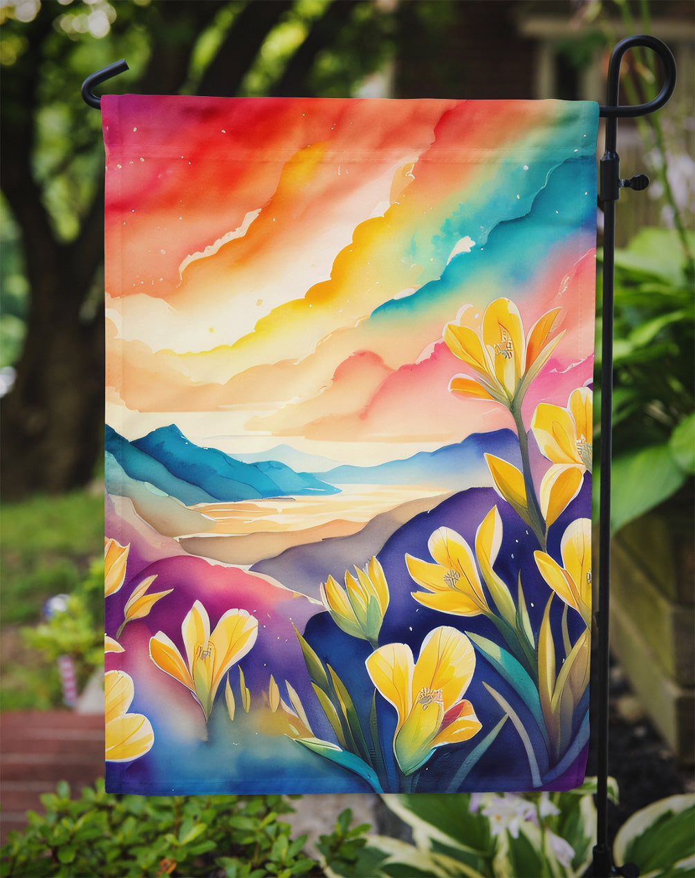 Freesia in Color Garden Flag