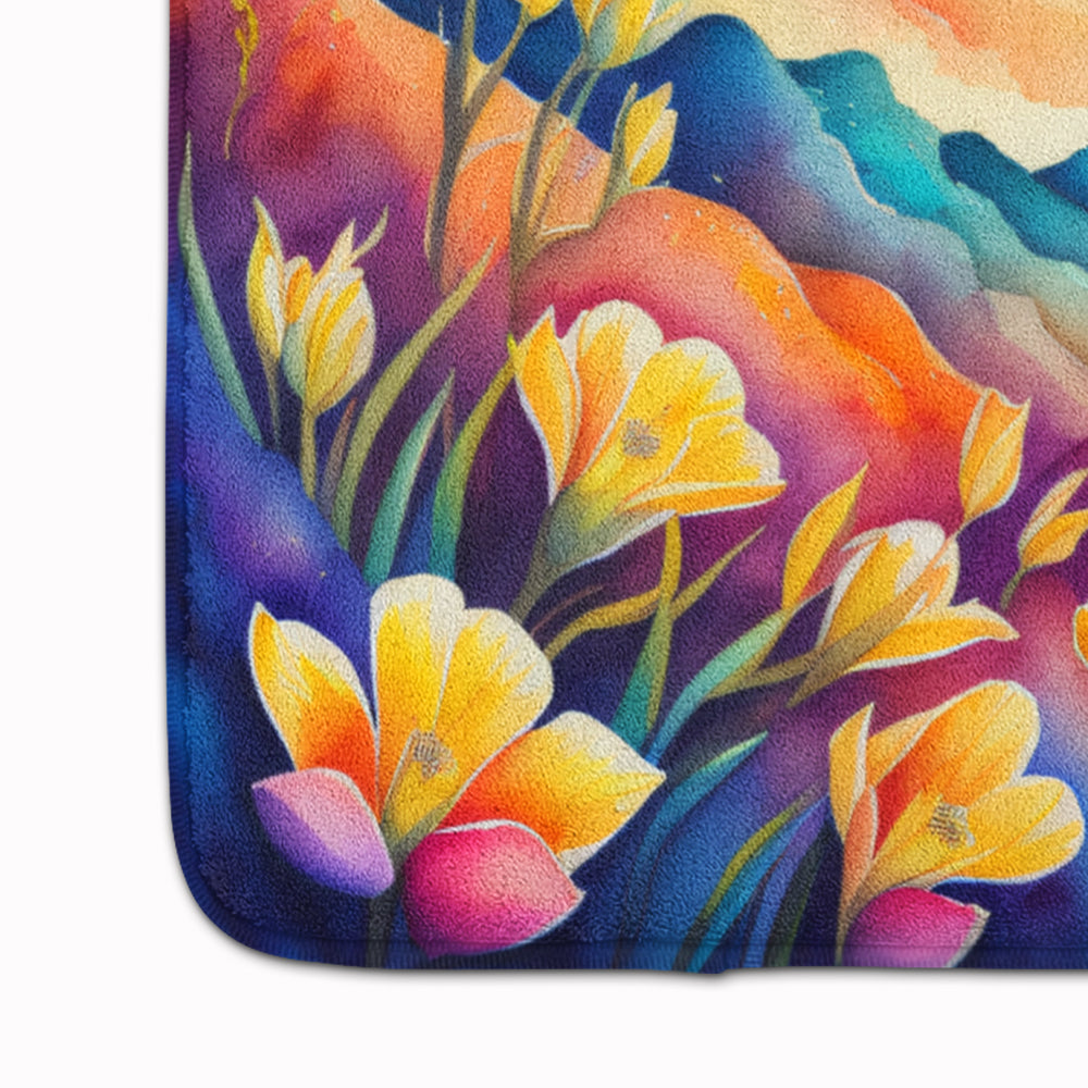 Freesia in Color Memory Foam Kitchen Mat