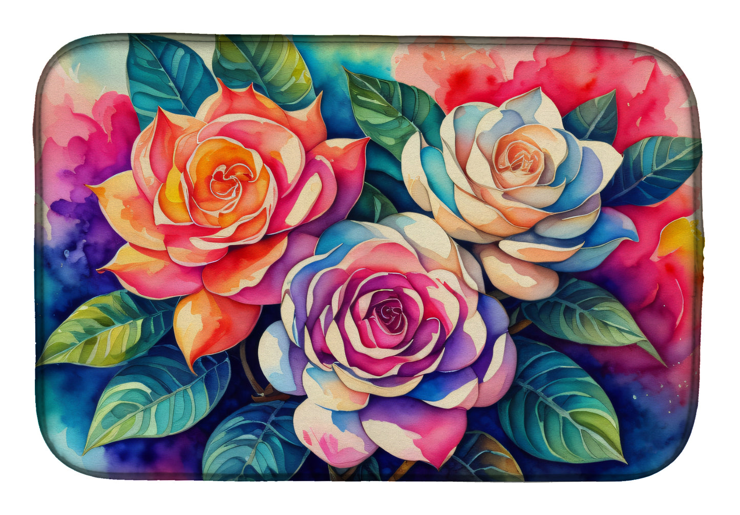 Buy this Gardenias in Color Dish Drying Mat