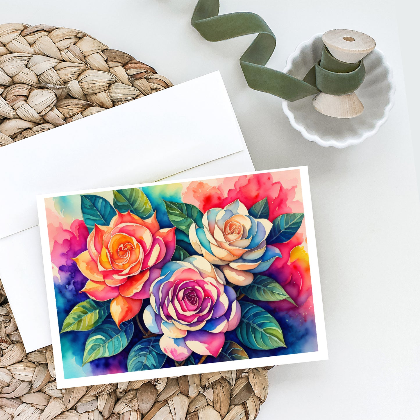 Gardenias in Color Greeting Cards Pack of 8