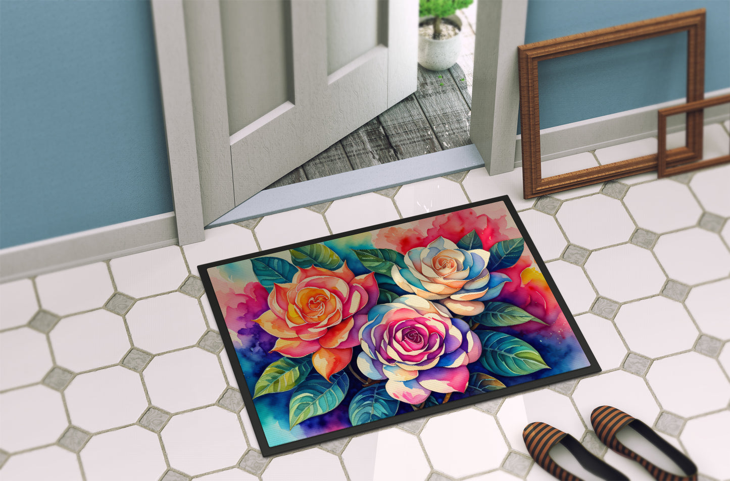 Gardenias in Color Doormat