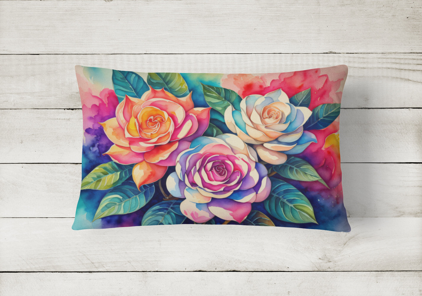 Gardenias in Color Throw Pillow