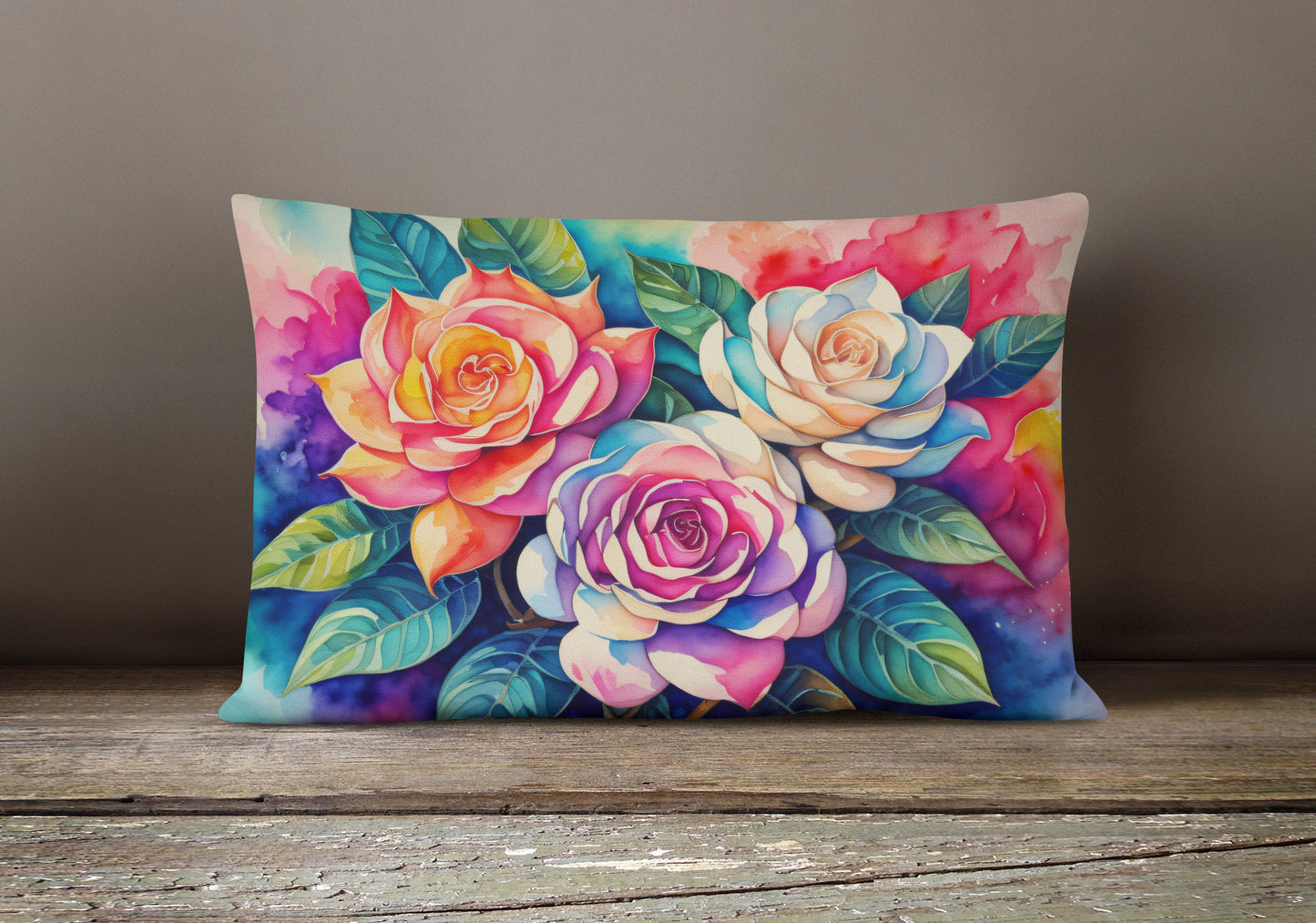 Gardenias in Color Throw Pillow