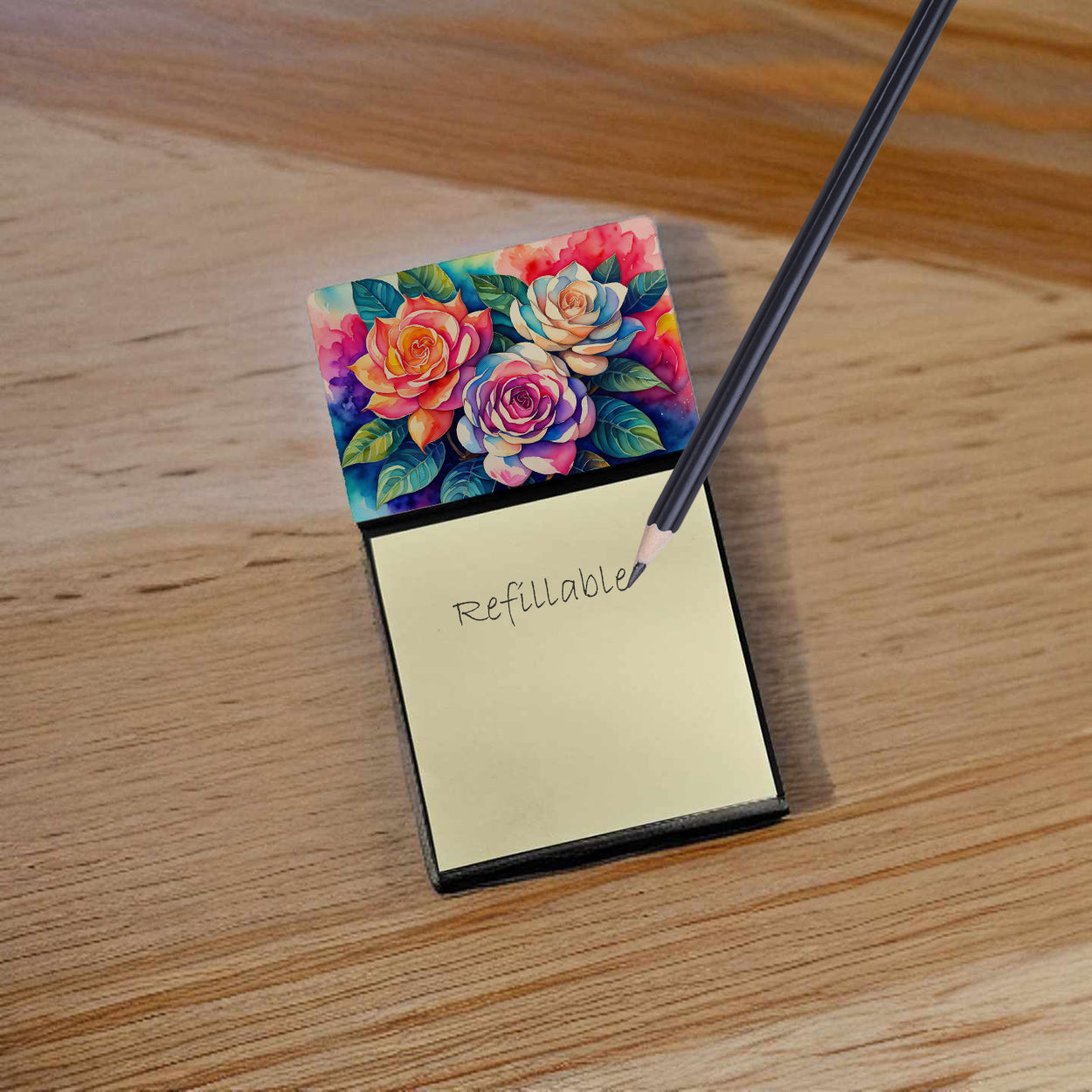 Gardenias in Color Sticky Note Holder