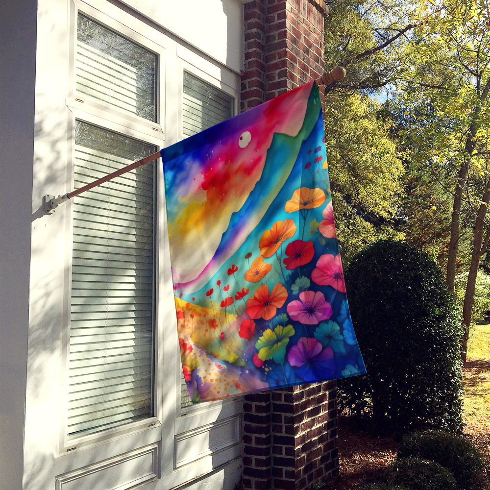 Geraniums in Color House Flag