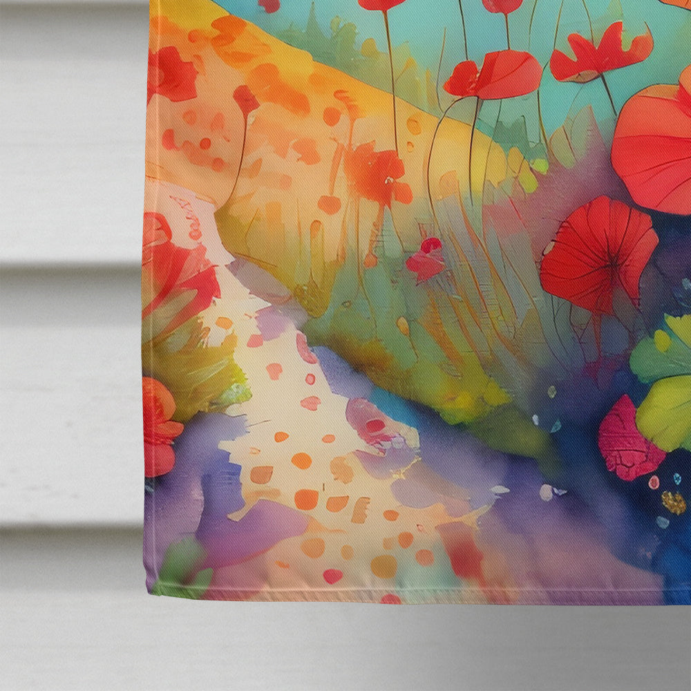 Geraniums in Color House Flag
