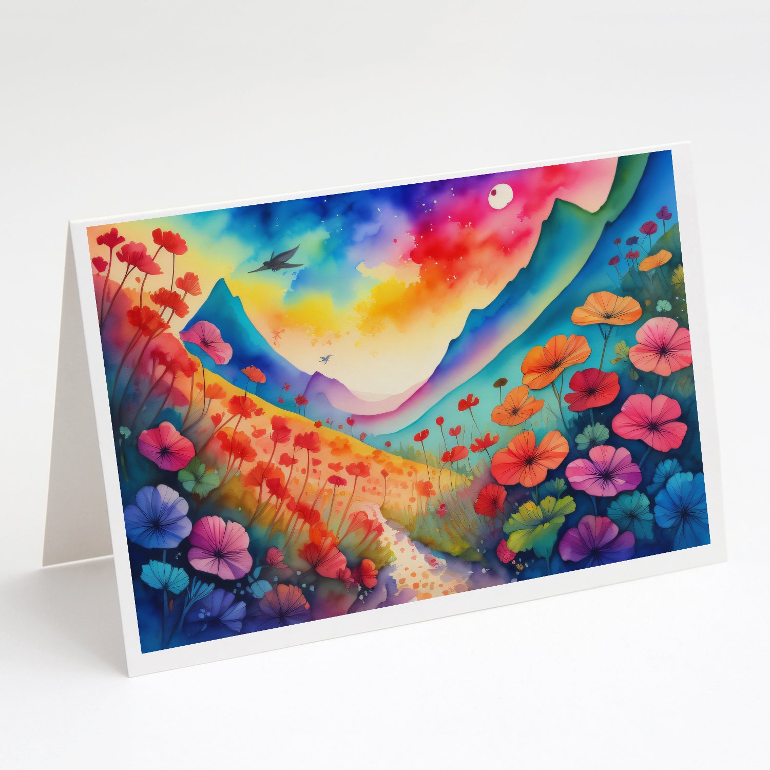 Buy this Geraniums in Color Greeting Cards Pack of 8