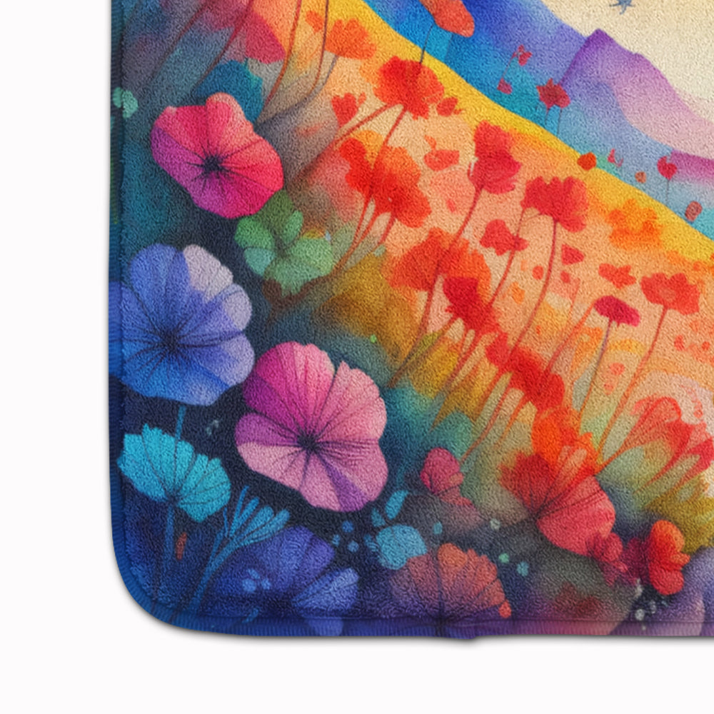 Geraniums in Color Memory Foam Kitchen Mat