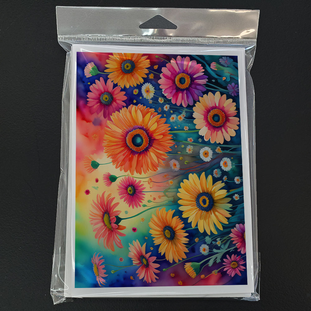 Gerbera Daisies in Color Greeting Cards Pack of 8