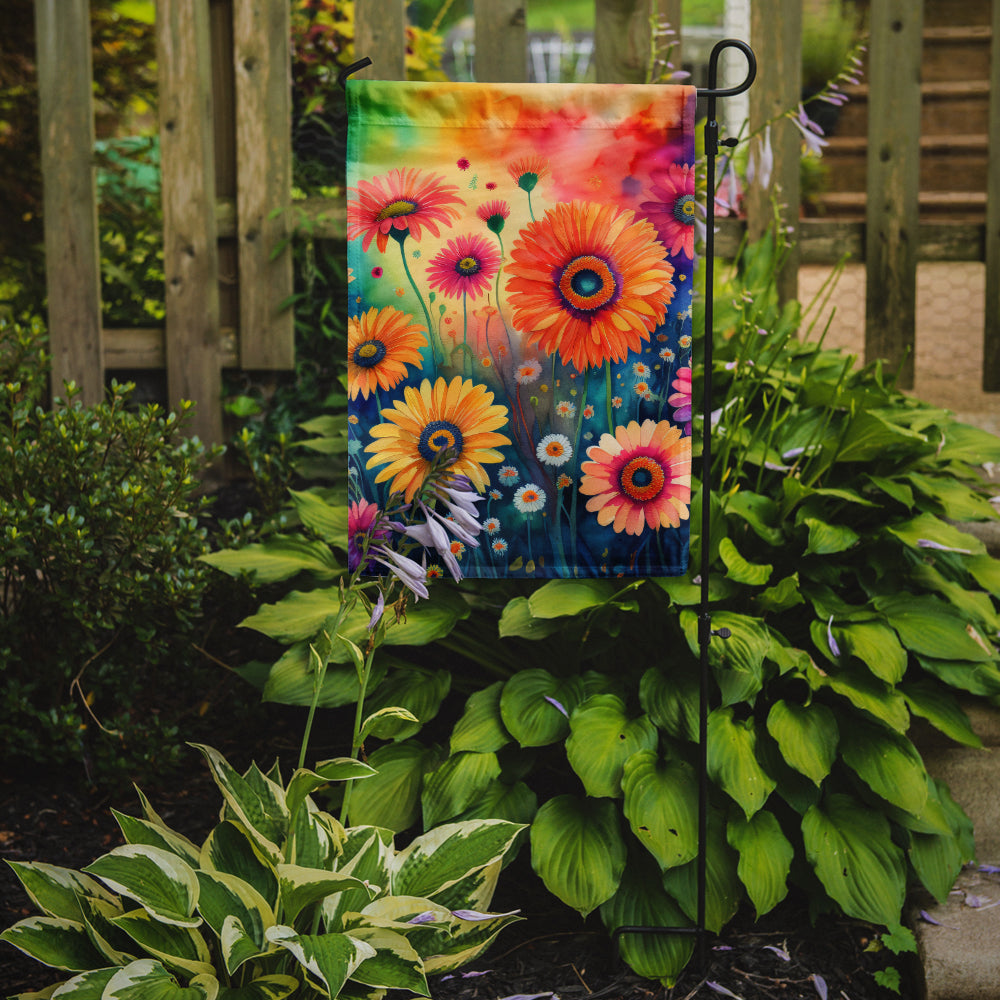 Gerbera Daisies in Color Garden Flag