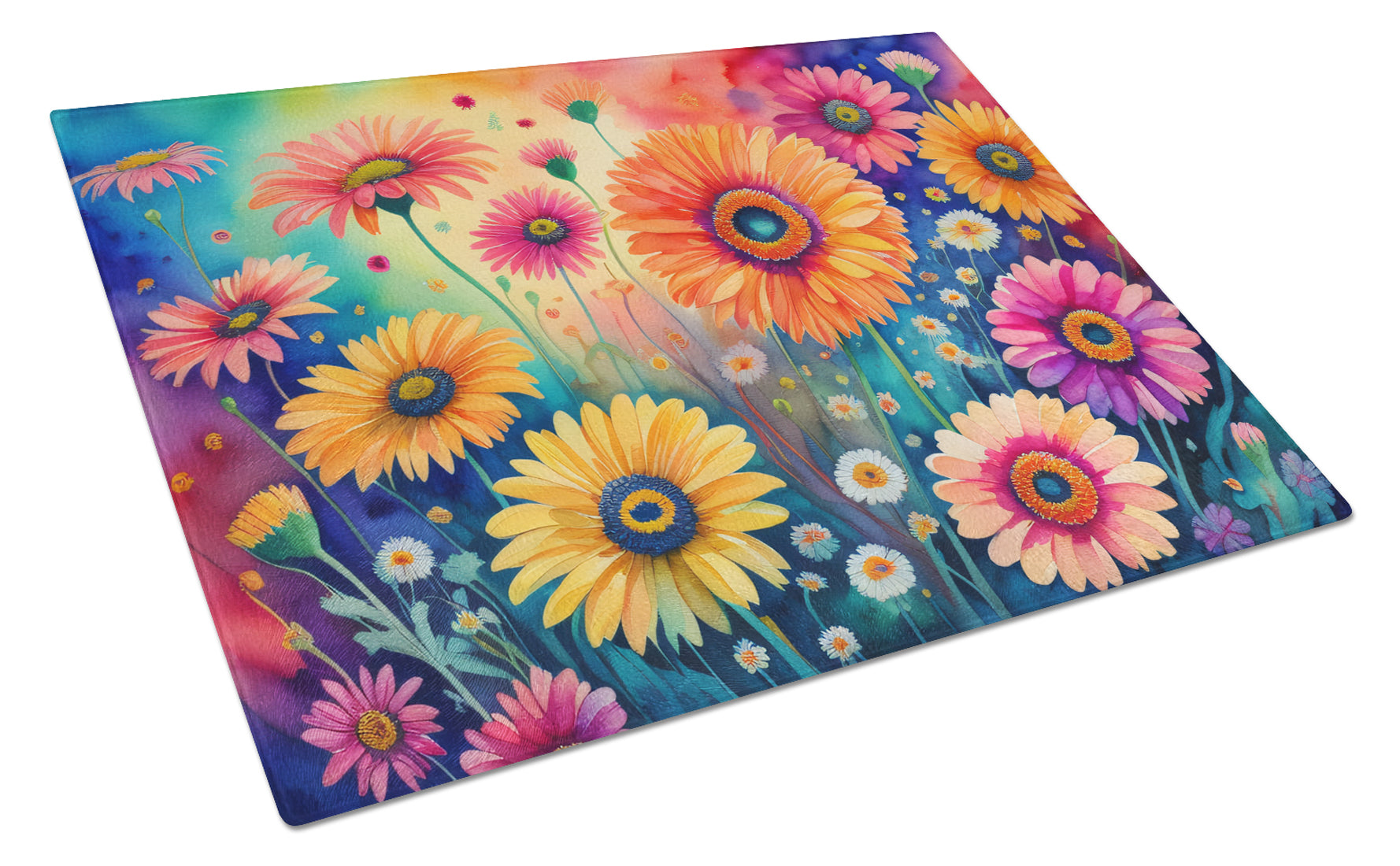 Buy this Gerbera Daisies in Color Glass Cutting Board