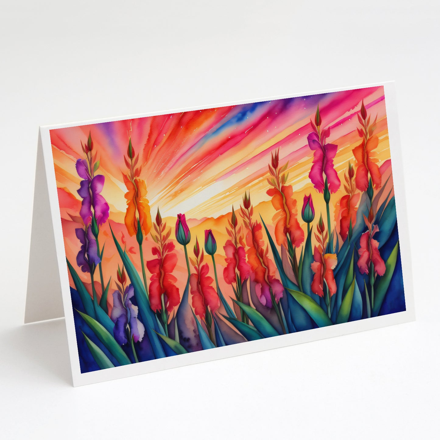 Buy this Gladiolus in Color Greeting Cards Pack of 8