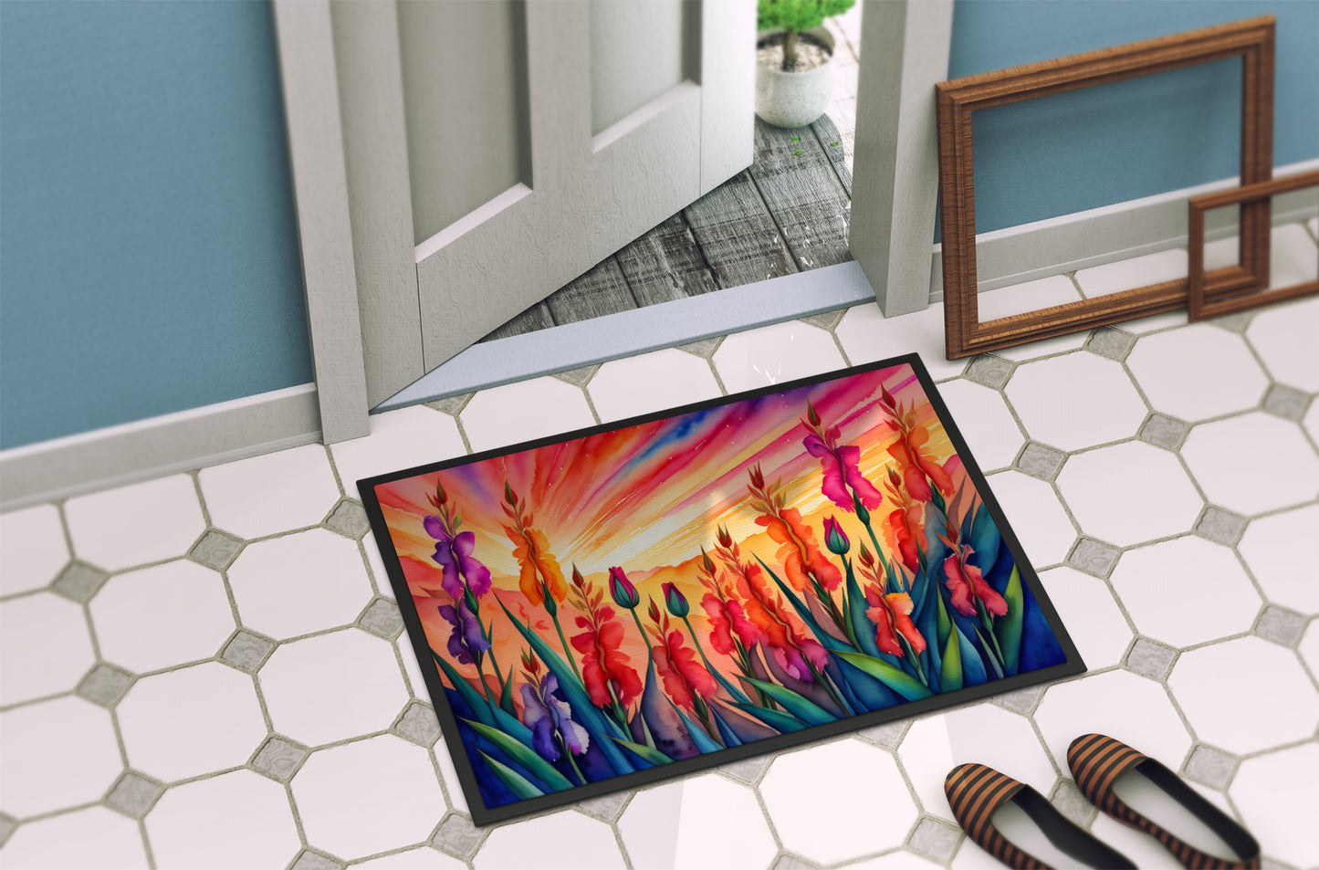 Gladiolus in Color Doormat