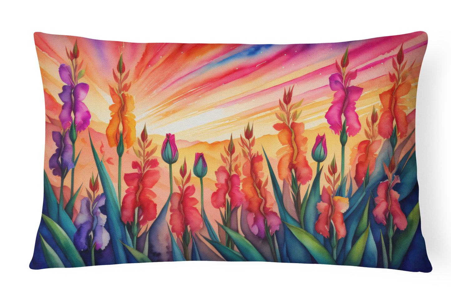 Buy this Gladiolus in Color Throw Pillow