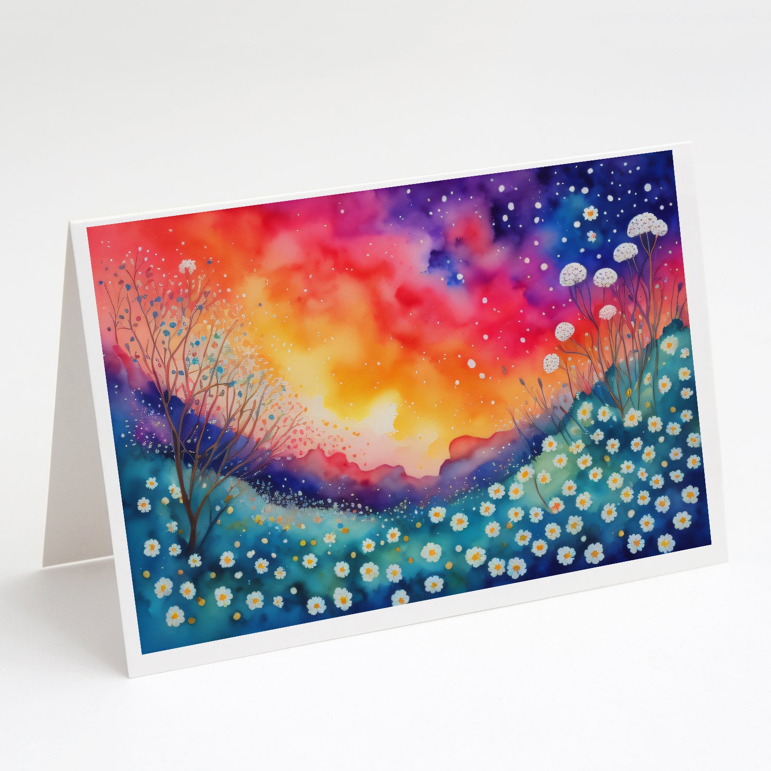 Buy this Gypsophila in Color Greeting Cards Pack of 8