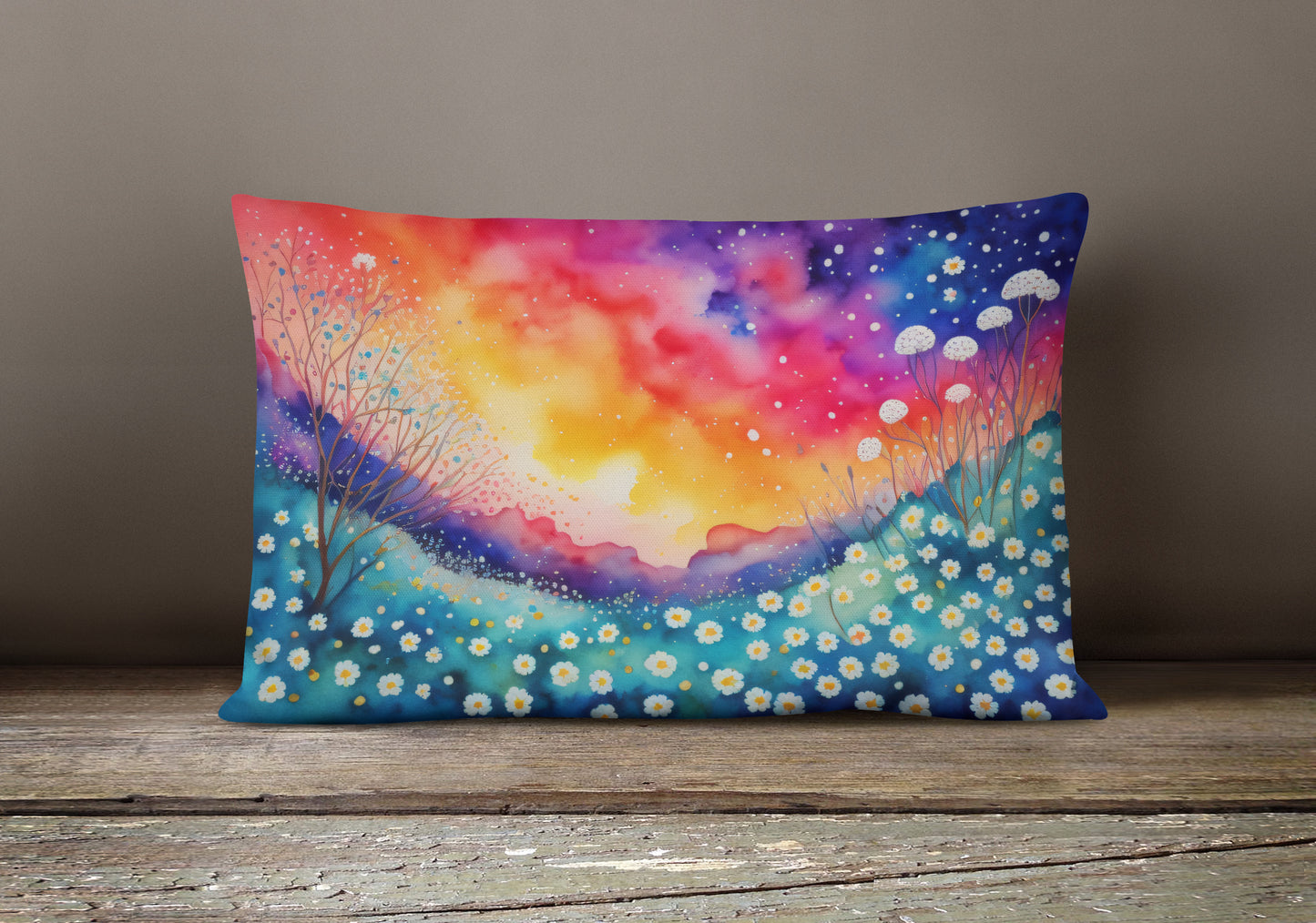 Gypsophila in Color Throw Pillow