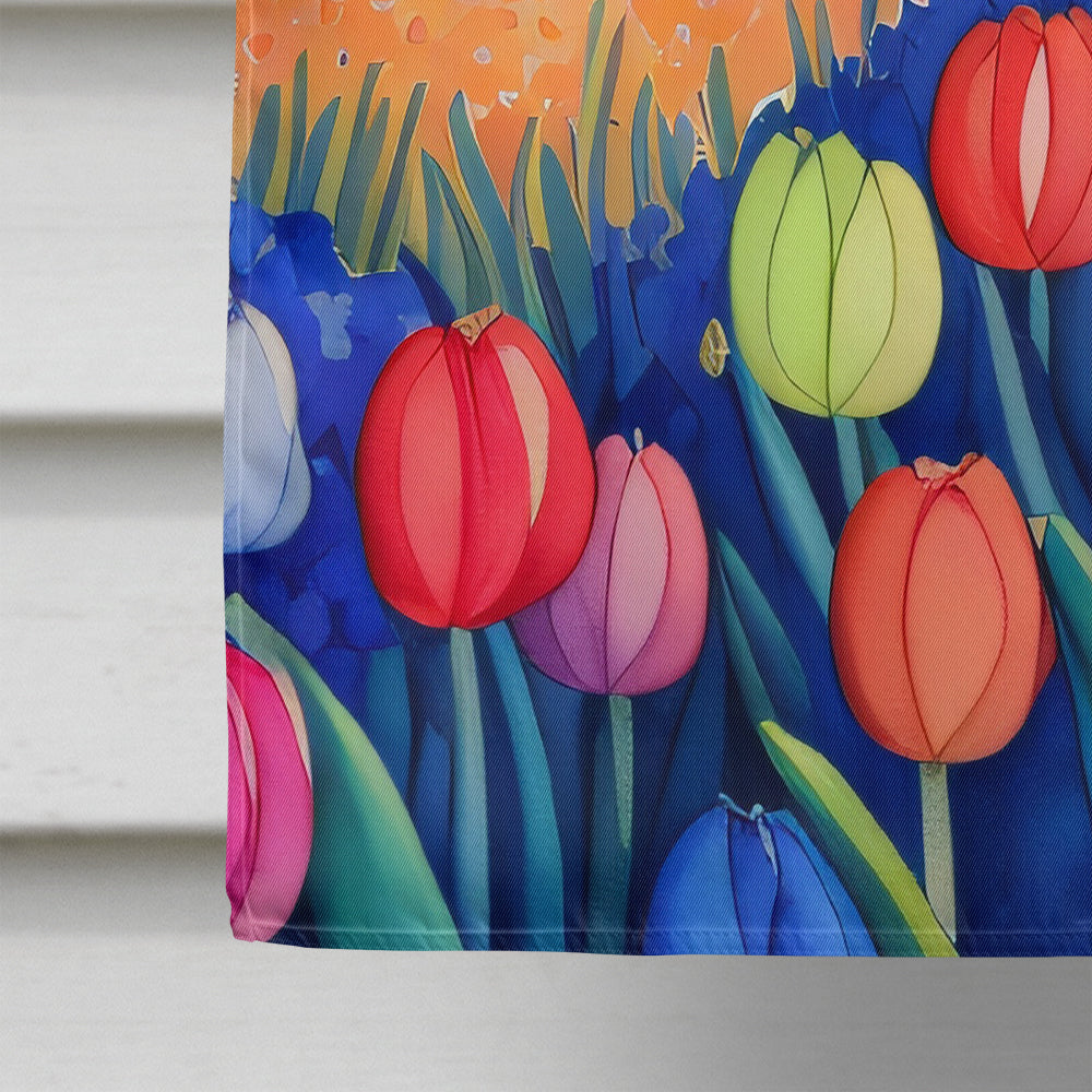 Hyacinths in Color House Flag