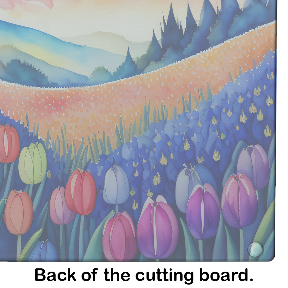 Hyacinths in Color Glass Cutting Board