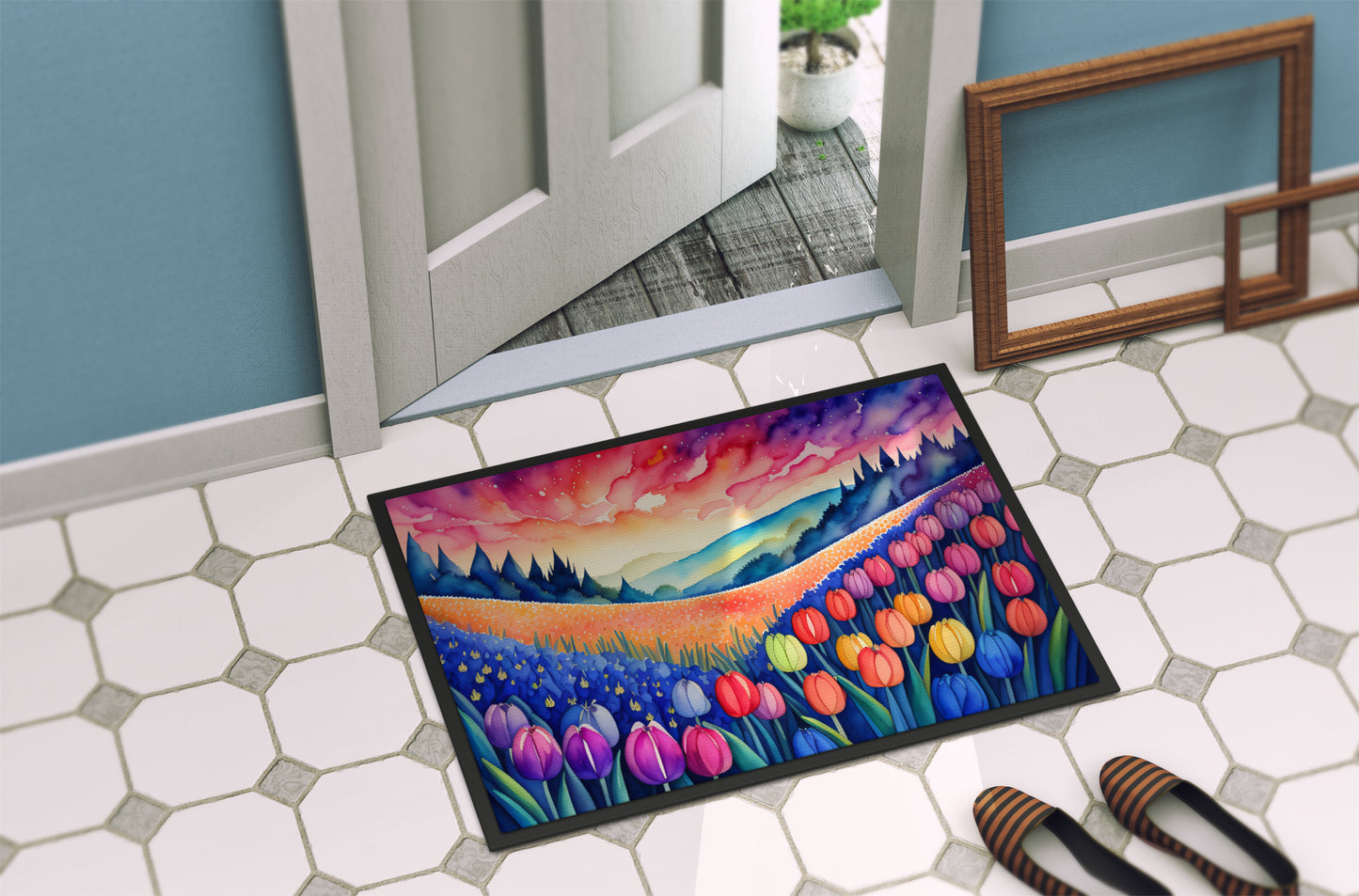 Hyacinths in Color Doormat