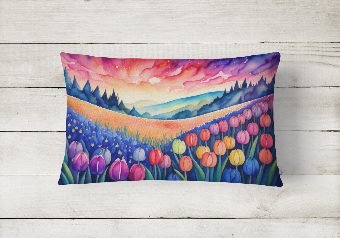 Hyacinths in Color Throw Pillow