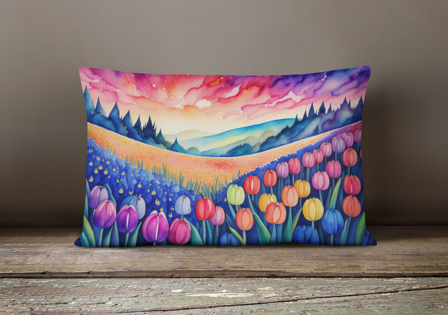 Hyacinths in Color Throw Pillow