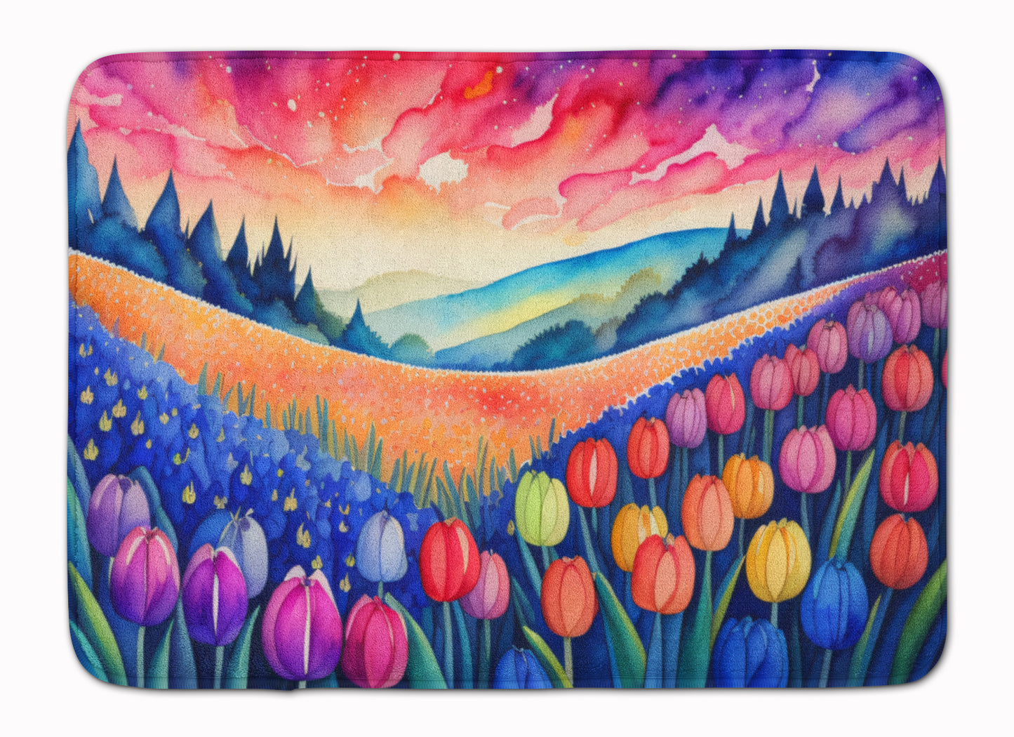 Buy this Hyacinths in Color Memory Foam Kitchen Mat